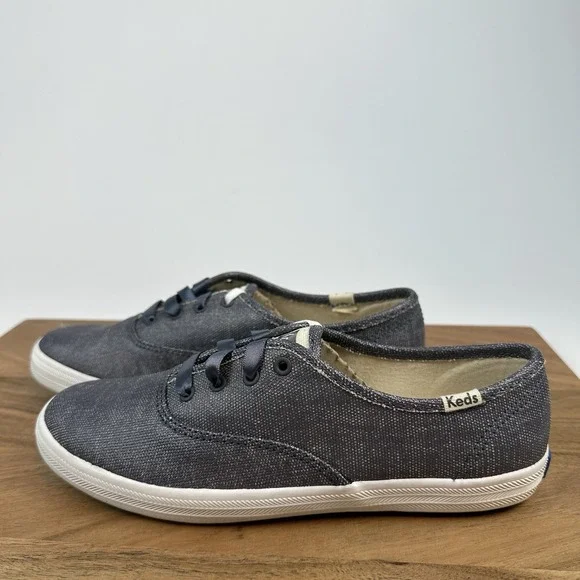 New NIB Womens Keds Champion Matte Metallic Blue Shoes Sneakers Size 6.5 M - Picture 2 of 8